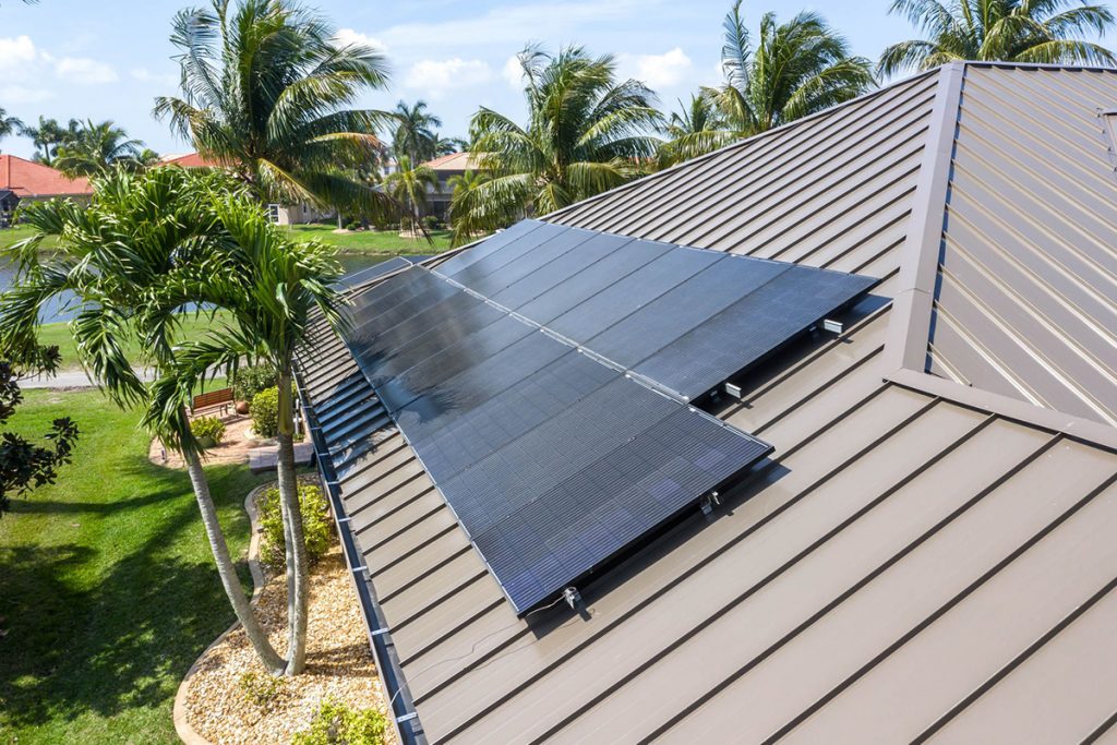 Metal Roofing with Solar Panel